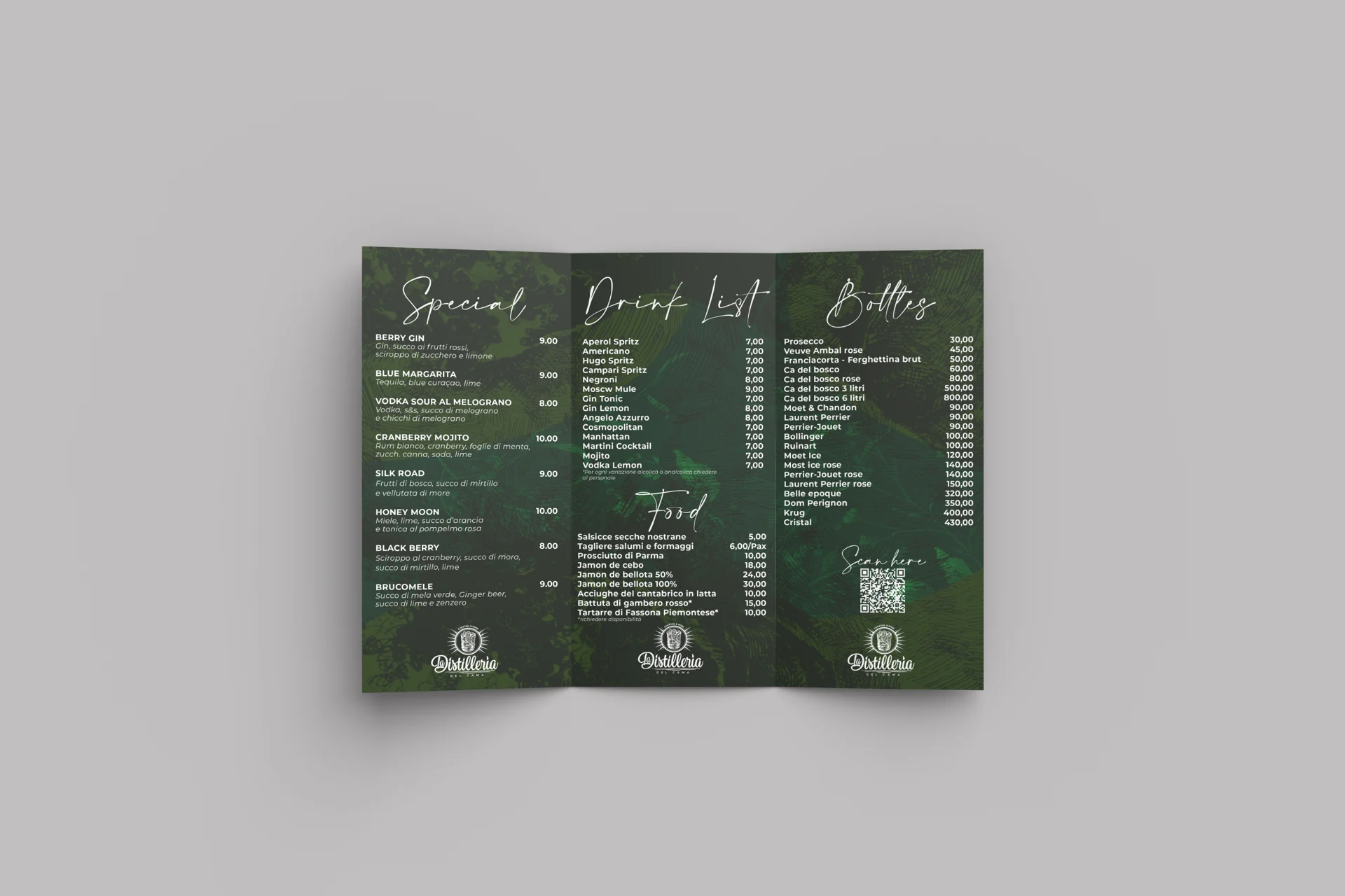 Cama menu verde